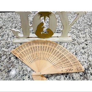 🔴SOLD - Handheld Folding Wooden Fan
